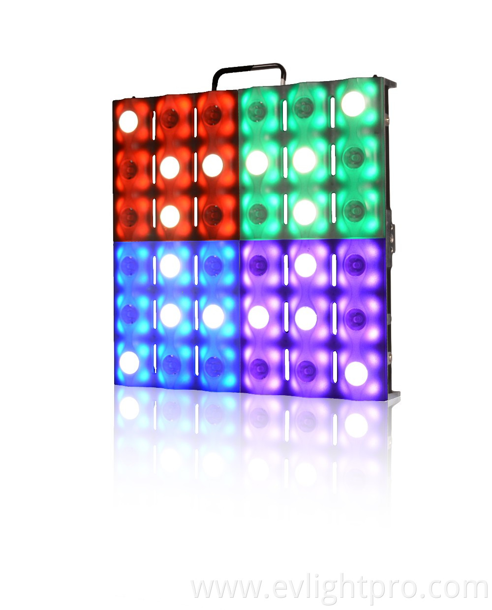 6x6 gold matrix with RGB backgroud wash effect warm white beam each pixel control